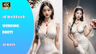 [4k AI girl]  AI LOOKBOOK  웨딩드레스 / wedding dress