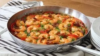 Quick & Easy Paella - Oven Baked Sausage & Shrimp Paella Recipe