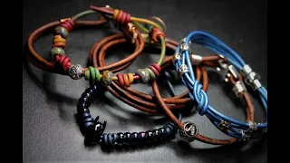 Six Fast Leather Bracelets Tutorial????😝