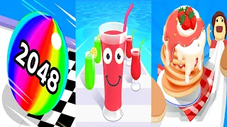 Ball Run 2048 VS Juice Run VS Pancake Run Android iOS Gameplay Ep 1