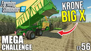 I used KRONE BIG X to Harvest SUGARCANE | MEGA Challenge | Timelapse #56 | Farming Simulator 22