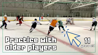 Hockey Practice with Older Players in Japan [Shooting, 1v1 etc.]