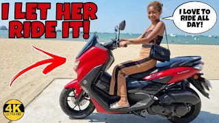 [4k] Renting a Motorbike in Pattaya | I Let Her Ride IT!