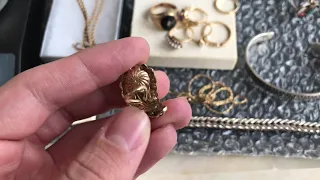 Estate Sale Finds Haul #45 - Gold Score $2,000 in 10k 14k & Sterling Jewelry !