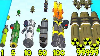 FULL GAMEPLAY in ROCKETS STACK 💣 BLEW UP ALL THE BOSS MONSTERS