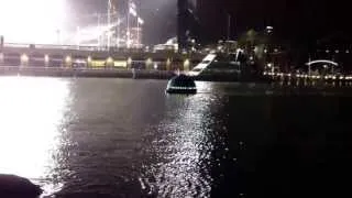 UFO boat in McCovey Cove