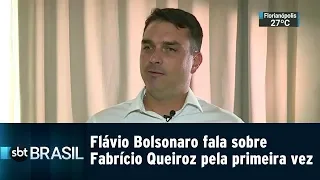 Flávio Bolsonaro fala sobre Fabrício Queiroz pela primeira vez | SBT BRASIL (10/01/19)