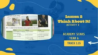 ACADEMY STARS YEAR 6 | TEXTBOOK PAGE 43 | TRACK 1.15 | LESSON 8