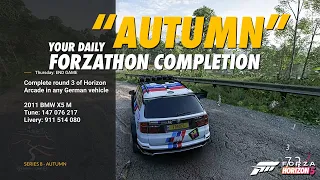 FH5 - Series 8 - Autumn FORZATHON Daily Challenges