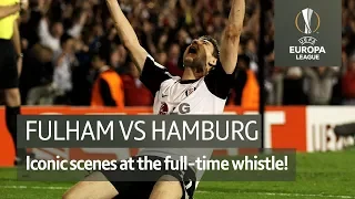 Fulham vs Hamburg (2010) | Final whistle scenes as Fulham reached the Europa League final!