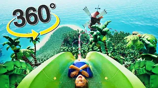 VR Virtual Reality 360°: Water Park in a Tropical Paradise