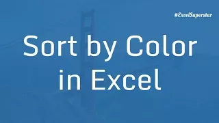 Sort by Color in Excel | Excel in Hindi