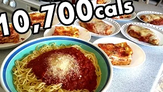 Massive Italian Feast Challenge (10,700 Calories)