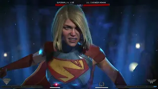 INJUSTICE 2 - Supergirl VS Wonder Woman (Multiverse) Match PC Gameplay