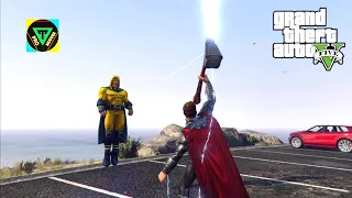 GTA5 - SENTRY VS THOR WITH STORMBREAKER FULL BATTLE#gtavmods#sentry#thor#stormbreaker#vs#thorvs