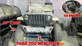 V8 ENGINE IN THAR⁉️40” TYRES WITH SOLID AXLE UPGRADE IN PROJECT 700‼️