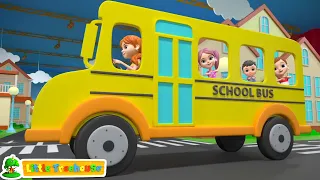 Wheels on the Bus + More Nursery Rhymes & Baby Cartoon Songs