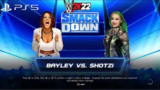 WWE 2K22 (PS5) - SHOTZI vs BAYLEY | SMACKDOWN, SEPT. 30, 2022 (1080P 60FPS)