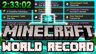 Minecraft All Advancements Speedrun World Record