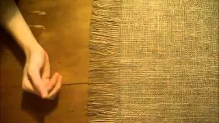 Making a Knotted Fringe Burlap Tablecloth - BurlapFabric.com