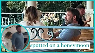 Jennifer Lopez And Ben Affleck Spotted During Honeymoon Dinner at Italian Hotel