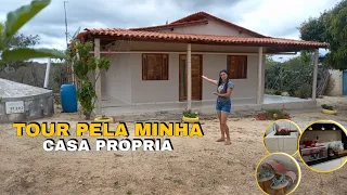 TOUR PELA MINHA CASA PRÓPRIA ATUALIZADO - MOSTREI EM DETALHES MINHA CASINHA NA ROÇA