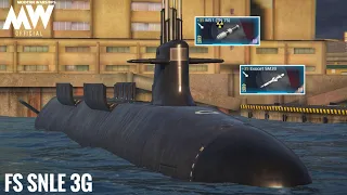 FS SNLE 3G - New Submarine review & gameplay 2.4M damage - Modern Warships