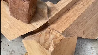 How To Connect Wooden Slats As Big As Joints You've Never Seen // Timber Framing Joint