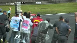 Formula 1 F1 Final 2008 Brazil Sao Paulo Interlagos - last 9 Laps until the end of award ceremony