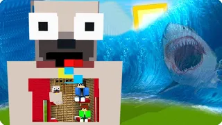 NOOB KIIS BÁZIS VS TSUNAMI A MINECRAFTBAN!