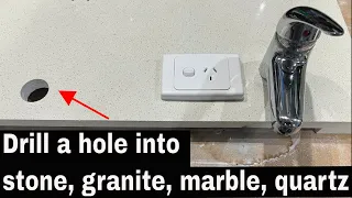 How to drill a hole in bench top / counter top