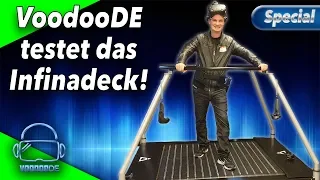 VoodooDE testet das Infinadeck! - Die beste VR Treadmill! [German][Virtual Reality]