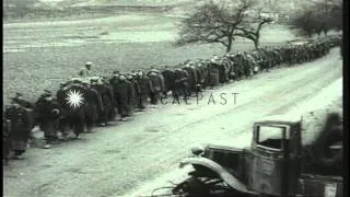 Allied armies take over a town and move across Rhine in Germany during World War ...HD Stock Footage