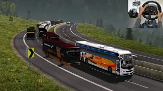 Scania vs Volvo bus Race on Highway | Euro truck simulator 2 with bus mod | indian bus driver