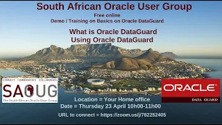 Ahmed Jassat South African Oracle User Group DataGuard Training