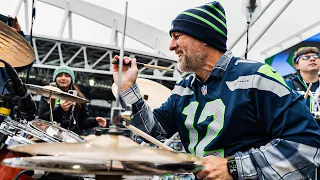 Tim Alexander from Primus with the Seahawks Drumline! | Jerry Was A Race Car Driver