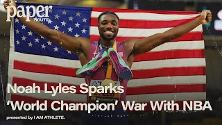 Noah Lyles Believes NBA Finals Winners Aren’t ‘World Champions’ | Paper Route Clip