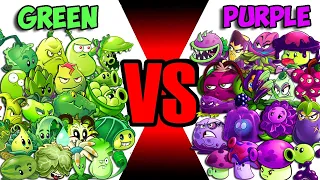 Team GREEN vs PURPLE - Who Will Win? - PvZ 2 Team Plant VS Team Plant