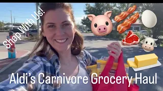 🥩Aldi's Shopping Haul🍗 | 🍖Carnivore Diet Shopping at Aldi's | World Carnivore Month Day #3🥚🧈🥩