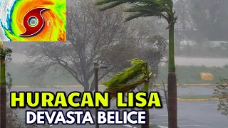 IMÁGENES DEL PODEROSO HURACAN LISA EN BELICE, CIENTOS DE CASAS QUEDAN DESTRUIDAS, ÁRBOLES ARRANCADOS