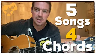 5 Songs Using 4 Easy Chords | 4 Chord Songbook Jamming