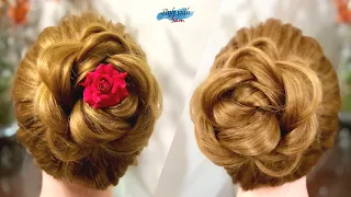Simple Flower Bun | Quick Bun Hairstyle | Lockdown Hairstyle | Stay Home Hairstyles | Style with Sam
