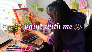 chill & paint with me 🌼 relaxing, classical, soft piano music // real time