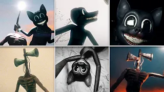 All Creatures caught ON CAMERA | Siren Head, Light Head, Cartoon Cat & Cartoon Dog