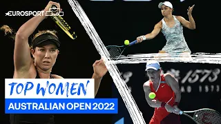 Top 5 Women shots from Australian Open 2022 featuring Swiatek, Halep and Barty! | Eurosport Tennis