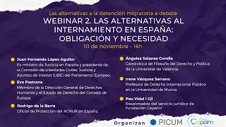 Webinar “Las alternativas al internamiento en España: obligación y necesidad" Cepaim + PICUM