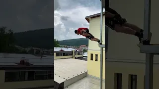 Piggyback jump off a building