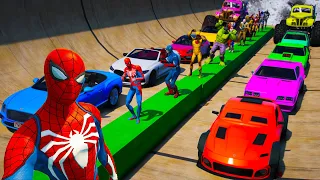 Novos Double Ramp e Homem Aranha com Carros e Motos New Challenge and Sounds SPIDER-MAN mod GTA 5