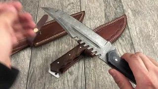 ASH C95 Damascus Steel Custom Handmade Hunting Tracker knife 12 inches