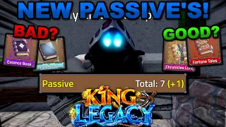 Getting The *NEW* Passive's In Roblox King Legacy... Heres What I Got!